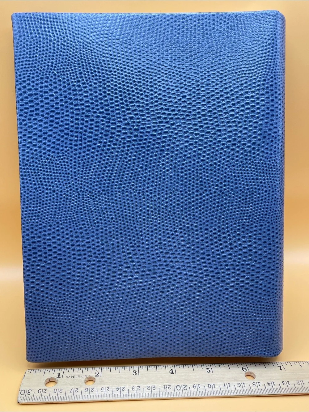 Helene Batoff Interiors 3-Ring Address Binder Blue Leather Jr. Size NEW VINTAGE
